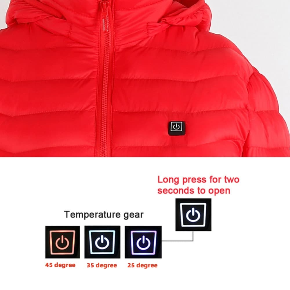 Winter Heated Jacket USB Electric Cotton Coat Zip-up Heater Thermal Clothing Heating Vest For Men - image 15