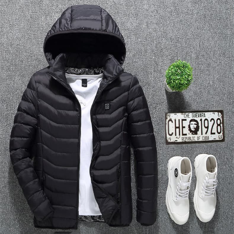 Winter Heated Jacket USB Electric Cotton Coat Zip-up Heater Thermal Clothing Heating Vest For Men - image 14