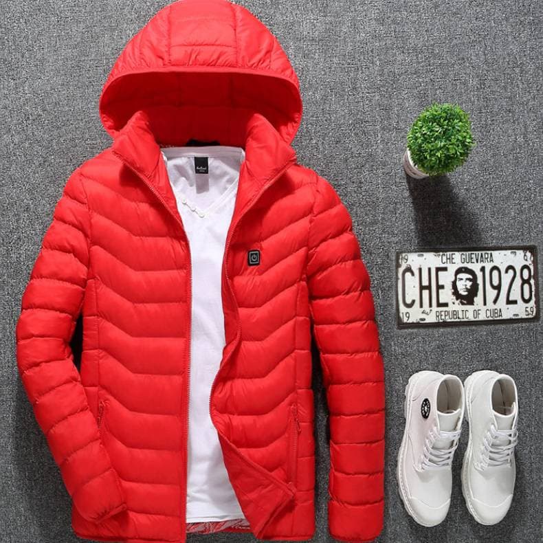 Winter Heated Jacket USB Electric Cotton Coat Zip-up Heater Thermal Clothing Heating Vest For Men - image 17