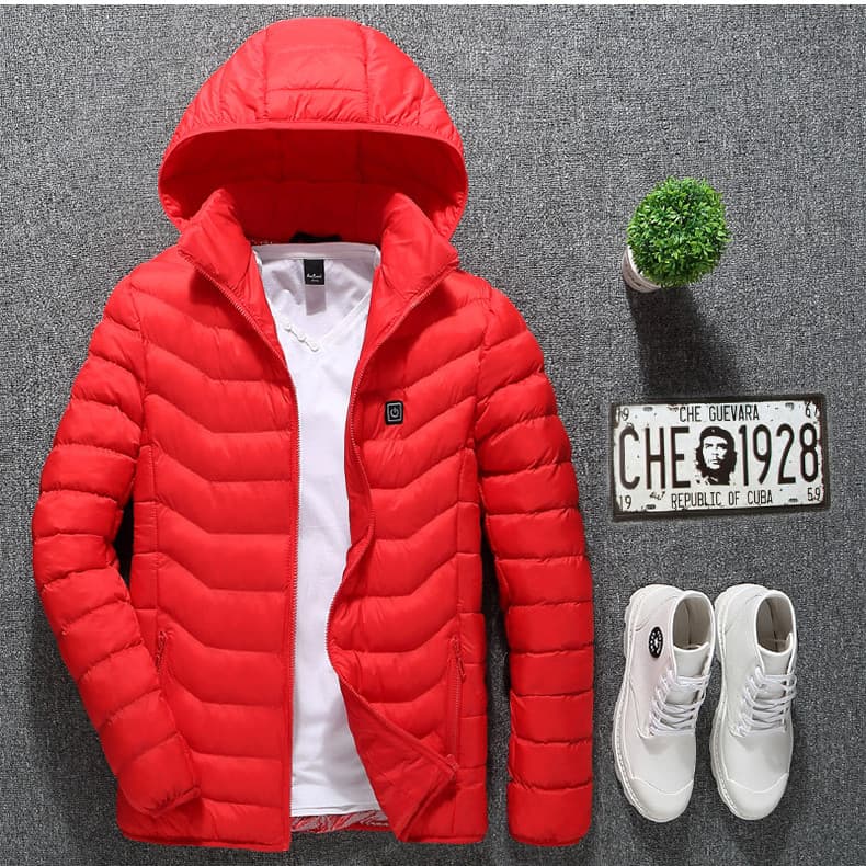 Winter Heated Jacket USB Electric Cotton Coat Zip-up Heater Thermal Clothing Heating Vest For Men - image 20
